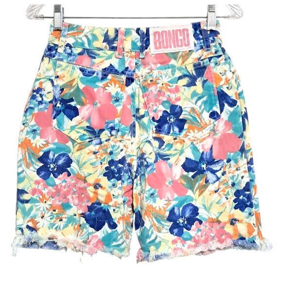 Vintage 90s Bongo Floral Jean Shorts Womens Size 9 High-Waisted Denim Cut-Offs J - Picture 4 of 9